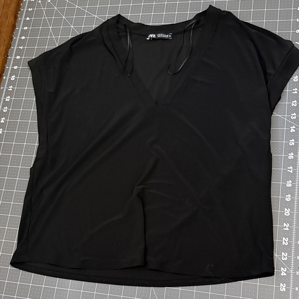 Zara Deep V-Neck Women's Top